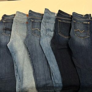 7 for all mankind jeans size 27 (3) and 28 (3)